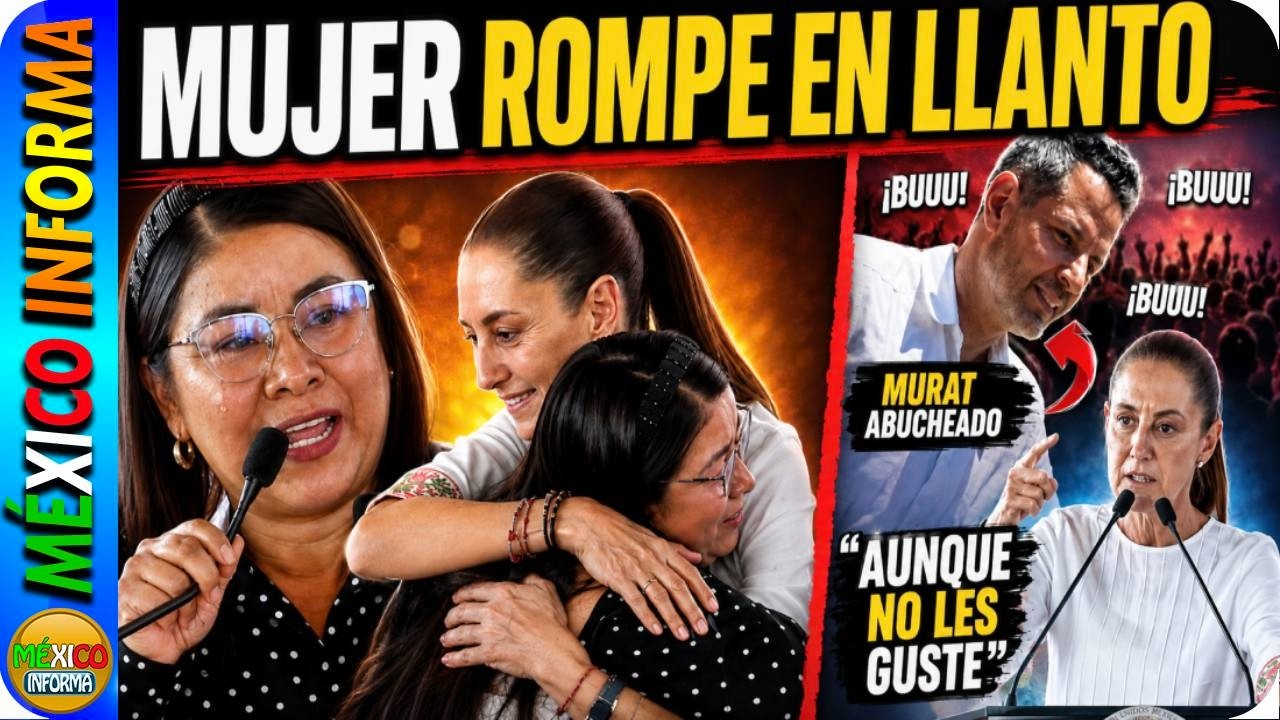 MUJER ROMPE EN LLANTO Y DICE ESTO A LA PRESIDENTA EN OAXACA. ABUCHEAN A MURAT. SHEINBAUM LO DEFIENDE