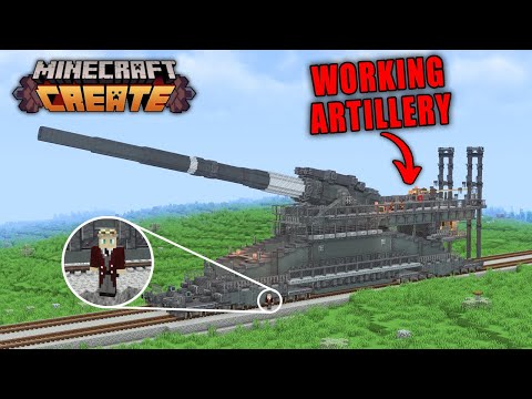 I Built The BIGGEST Railway Artillery EVER In Create Mod