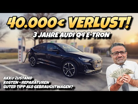 Depreciation of electric cars! 3 years of Audi Q4 e-tron. Battery condition, repair costs #ev #audi