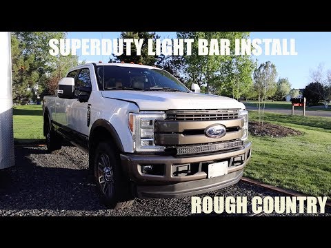 Rough Country Light Bar Install F350 (Front Grill)