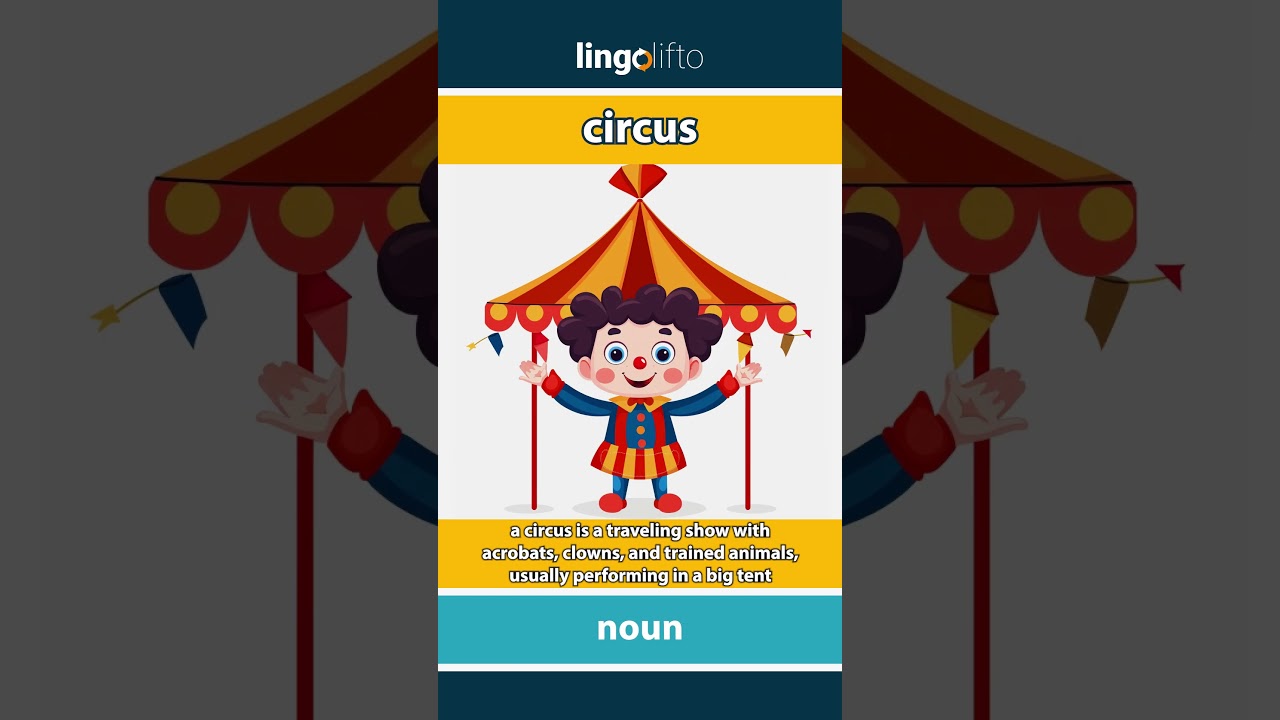 🇬🇧 Circus Meaning : Flash Card : Learn English Vocabulary