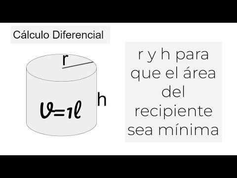 HALLA EL ÁREA MÍNIMA DE UN RECIPIENTE. Aplicaciones del Cálculo Diferencial