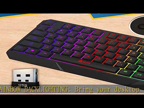 KLIM Chroma Wireless Gaming Keyboard RGB New 2022 Version - Long-Lasting Rechargeable Battery - Qui