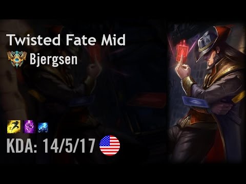 Twisted Fate Mid vs Ryze - Bjergsen - NA Challenger Patch 6.8