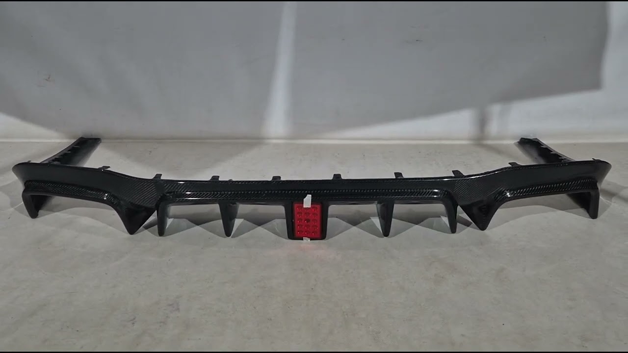 Диффузор заднего бампера для E63 AMG 2020-2023, Карбон Video 1