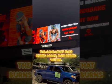 The billboard’s just a mirror 🪞Montu Mercury-MERCQUAKE takes over Vegas Highway