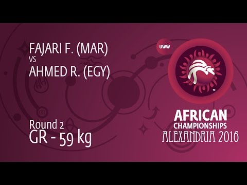Round 2 GR - 59 kg: R. AHMED (EGY) df. F. FAJARI (MAR) by TF, 0-0