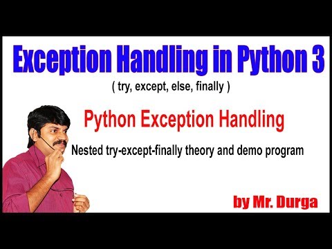 Python Tutorials Python Exception Handling Nested Try Except Finally Theory And Demo Program