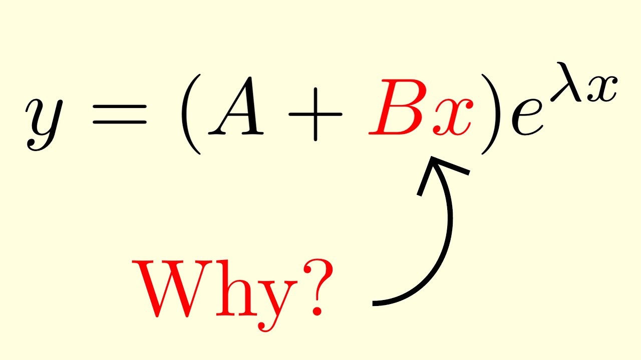 Differential Equations with Repeated Roots: Explained in 3 Ways