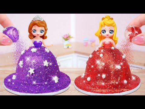 Beautiful Tiny Princess Cake 💖 Amazing Miniature Pull Me Up Cake Recipe Decorating | Tsunami Cakes