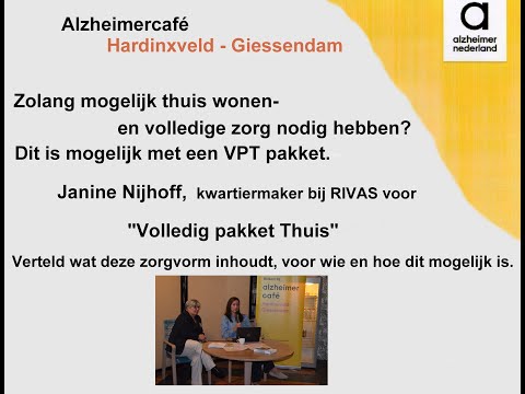 Het Volledig Pakket Thuis (VPT) bij dementie.