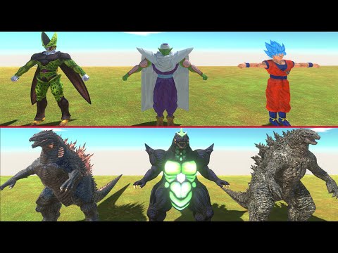 - DRAGON BALL 2 0 VS GODZILLA 2021 AND GOJIRA AND SUPER GODZILLA - Animal Revolt Battle Simulator