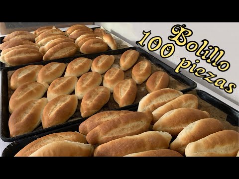 Receta de 100 piezas de bolillo con 6 kg de harina, FÁCIL a mano paso a paso