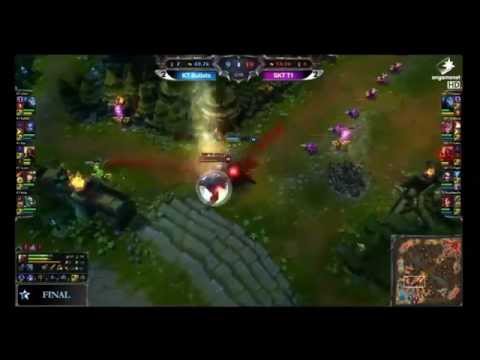 SKT T1 Faker vs. KT Ryu AMAZING ZED PLAY ( Original and Slow Motion )