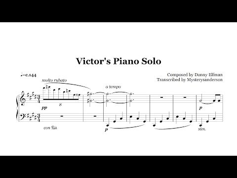 Victor's Piano Solo Sheet Music - The Corpse Bride