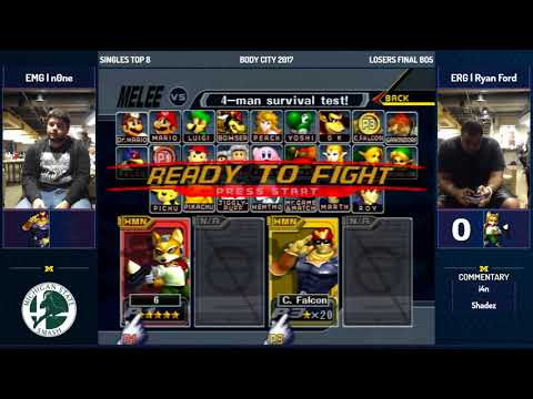Body City 2017 - EMG | n0ne (Captain Falcon) vs ERG | Ryan Ford (Fox) - SSBM LF