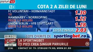 Biletul în cotă 2 sportingbet: Deschidem săptămâna cu 3 ponturi pe fotbal ce ne pot DUBLA INVESTITIA!