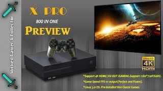Preview: 2018 NEW / X-Game Pro - Xbox One S Clone  / 800 in 1 Multi Game System /