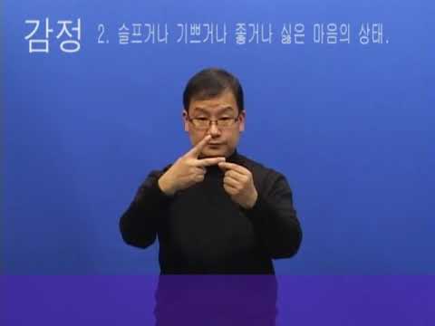 「느낌」의 한국수어 표현