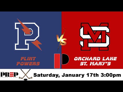 Flint Powers vs OLSM || Boy's High School Hockey || Full Livestream