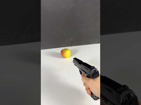 New dirt cheap Airsoft Pistol vs Apple #shorts #airsoft #experiment