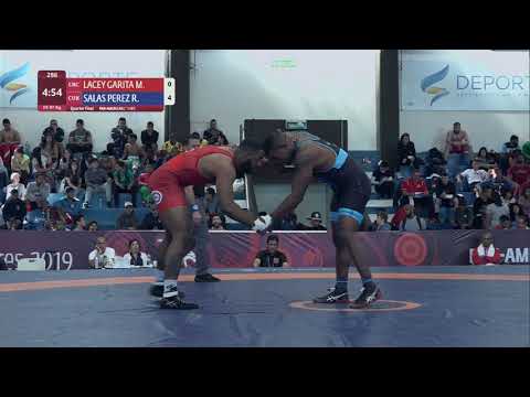 1/4 FS - 97 kg: M. LACEY GARITA (CRC) v. R. SALAS PEREZ (CUB)