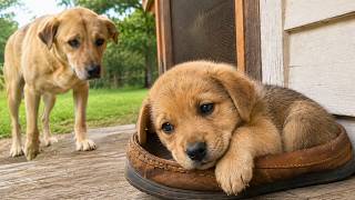 I found a stray puppy, its mother came to take it back, but it refused to leave and chose to stay