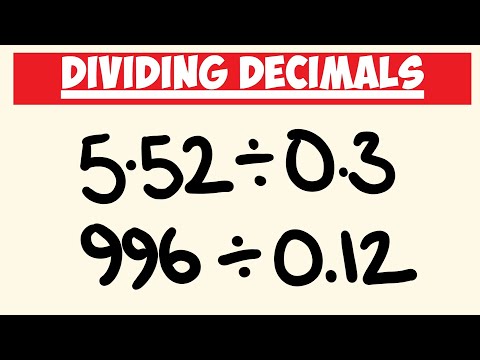 Dividing Decimals....How to divide with decimals