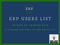 ERP Customers List