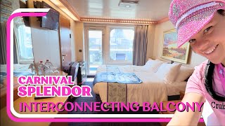 Carnival Splendor Interconnecting Quad Balcony Cabin Tour 8277- Cruise Cabin
