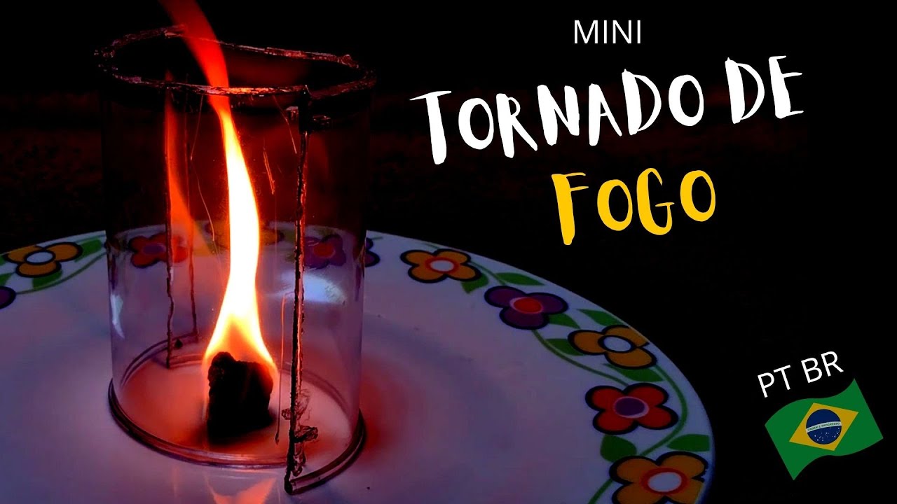 EXPERIÊNCIA CASEIRA! aprenda a fazer um TORNADO de FOGO!!