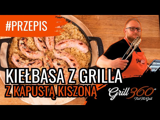 Kiełbasa z grilla duszona w piwie z kiszoną kapustą