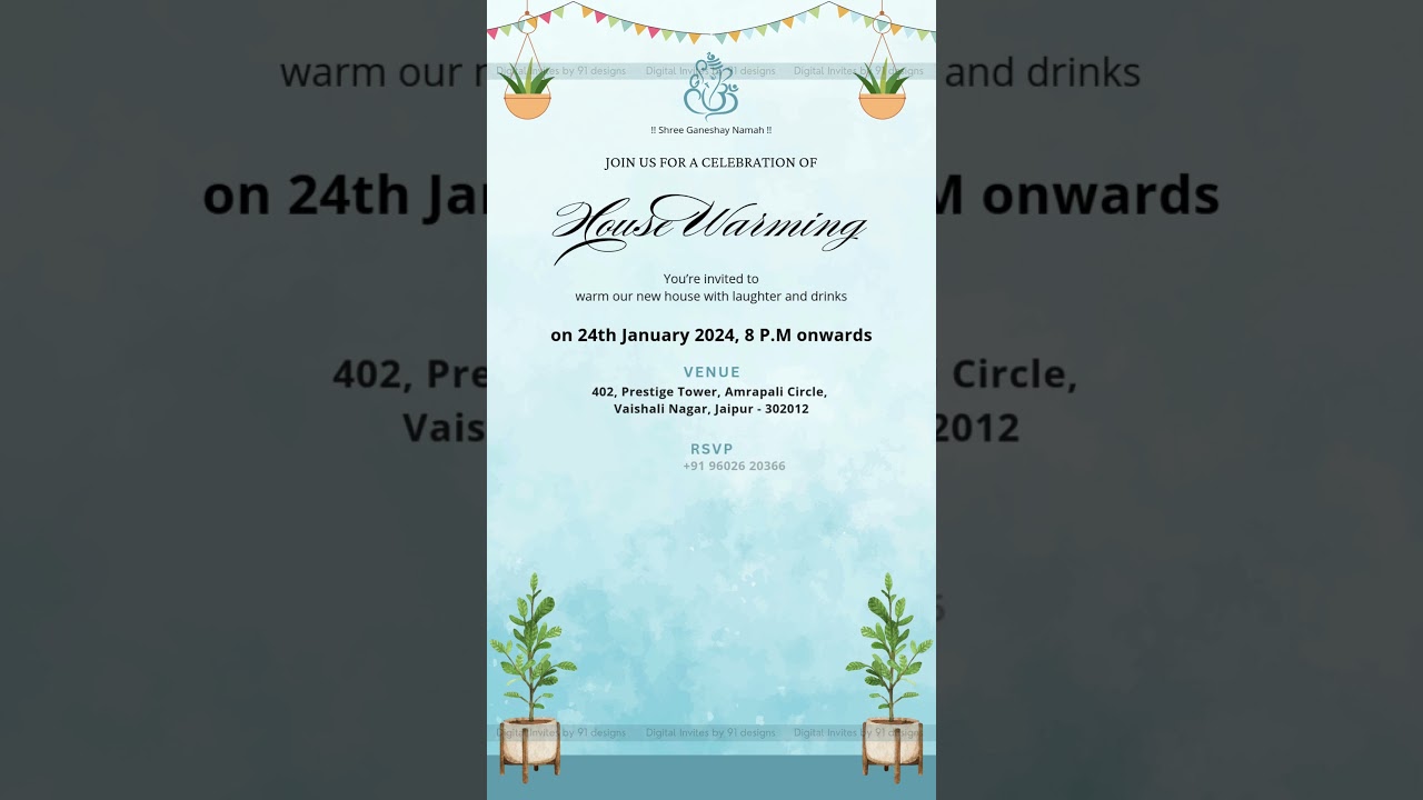 Sacred Kalash Housewarming Invite