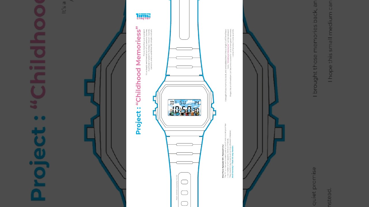 Casio F91W Mod One Piece “X Tattoo” with 3D Paper Craft!