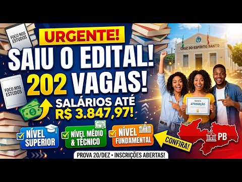 Concurso Prefeitura de Cruz do Espírito Santo: O Guia Completo Sobre o Novo Edital!