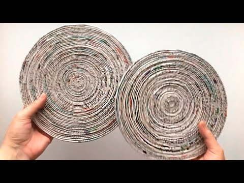 DIY Recycled newspaper box idea | Newspaper Craft | How to make newspaper basket newspaper weaving