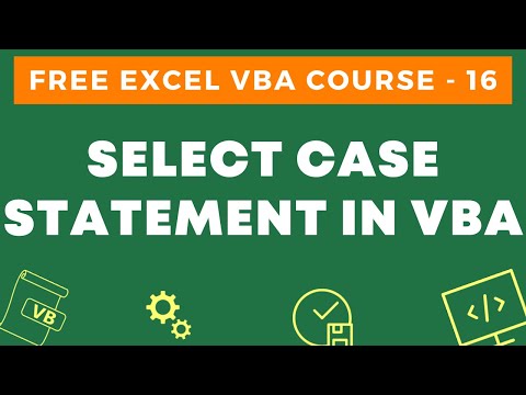 Free Excel VBA Course 16 SELECT CASE Statement in Excel VBA