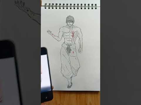 Drawing Toji from Jujutsu Kaisen 🔥🔥 #toji #drawing #anime