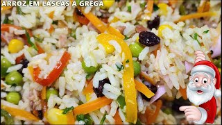 ARROZ EM LASCAS A GREGA - RECEITA ESPECIAL DE NATAL🎄🎅