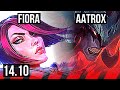 FIORA vs AATROX (TOP) | 6 solo kills, 1500+ games | BR Master | 14.10