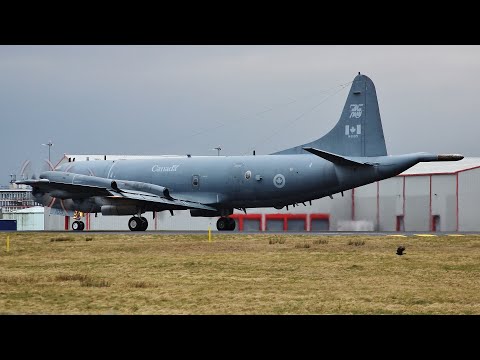 1 LANDS, 1 DEPARTS | 2 Royal Canadian Air Force Lockheed CP140s at Prestwick Airport