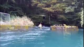四万湖でカヤック挑戦