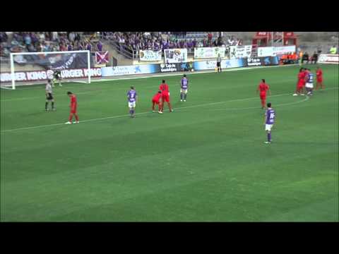 Gol de Álvaro Antón de penalti (1-1) en CD Guadalajara - Xerez