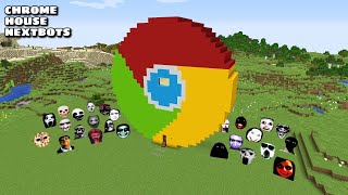 SURVIVAL GOOGLE CHROME HOUSE WITH 100 NEXTBOTS in Minecraft - Gameplay - Coffin Meme
