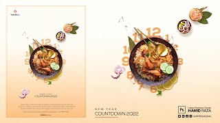 New Year Food Ad Design | Photoshop Tutorial