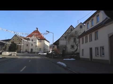 Fahrt durch Neudingen.