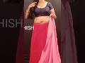 Chubby Aunty Silk Saree Draping Style Perfectly How To Drape Low Waist Saree