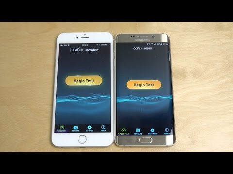 iPhone 6 Plus iOS 9.1 Beta vs. Samsung Galaxy S6 Edge - Internet Speed Test!