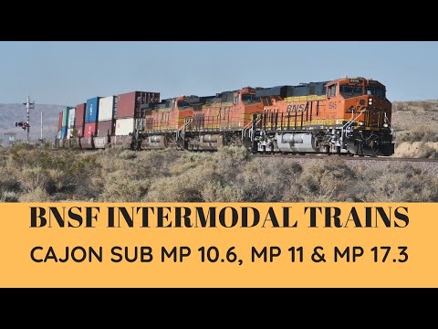 BNSF Intermodal Trains MP 11, MP 10.6, & MP 17.3