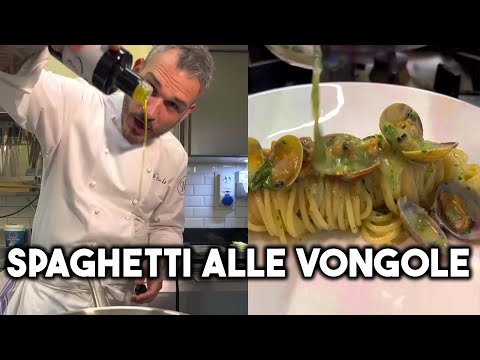 Spaghetti alle vongole 😋 Chef Roberto Di Pinto